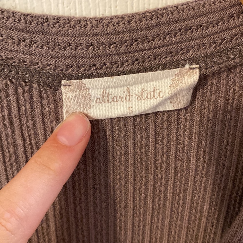 Altar’d State Button-Up Ruffle Sweater - Picture 3 of 4